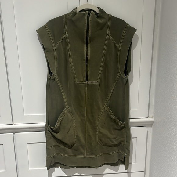 Anthropologie Daily Practice Meru Zip-Front Sweatshirt Mini Dress - Picture 2 of 6